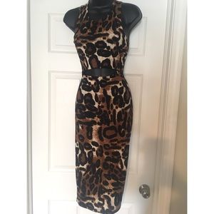 Leopard Print Midi Dress